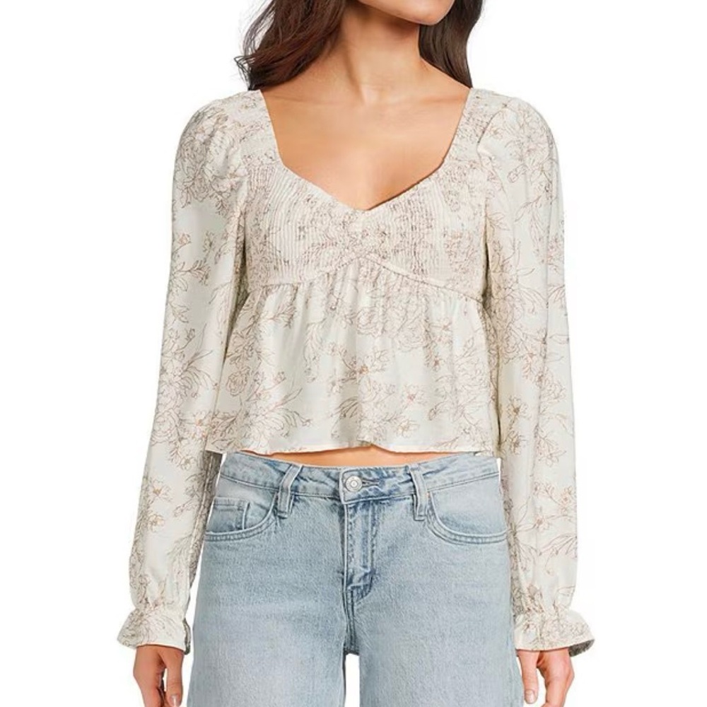 Sparrow Ivory Floral Long Sleeve Blouse